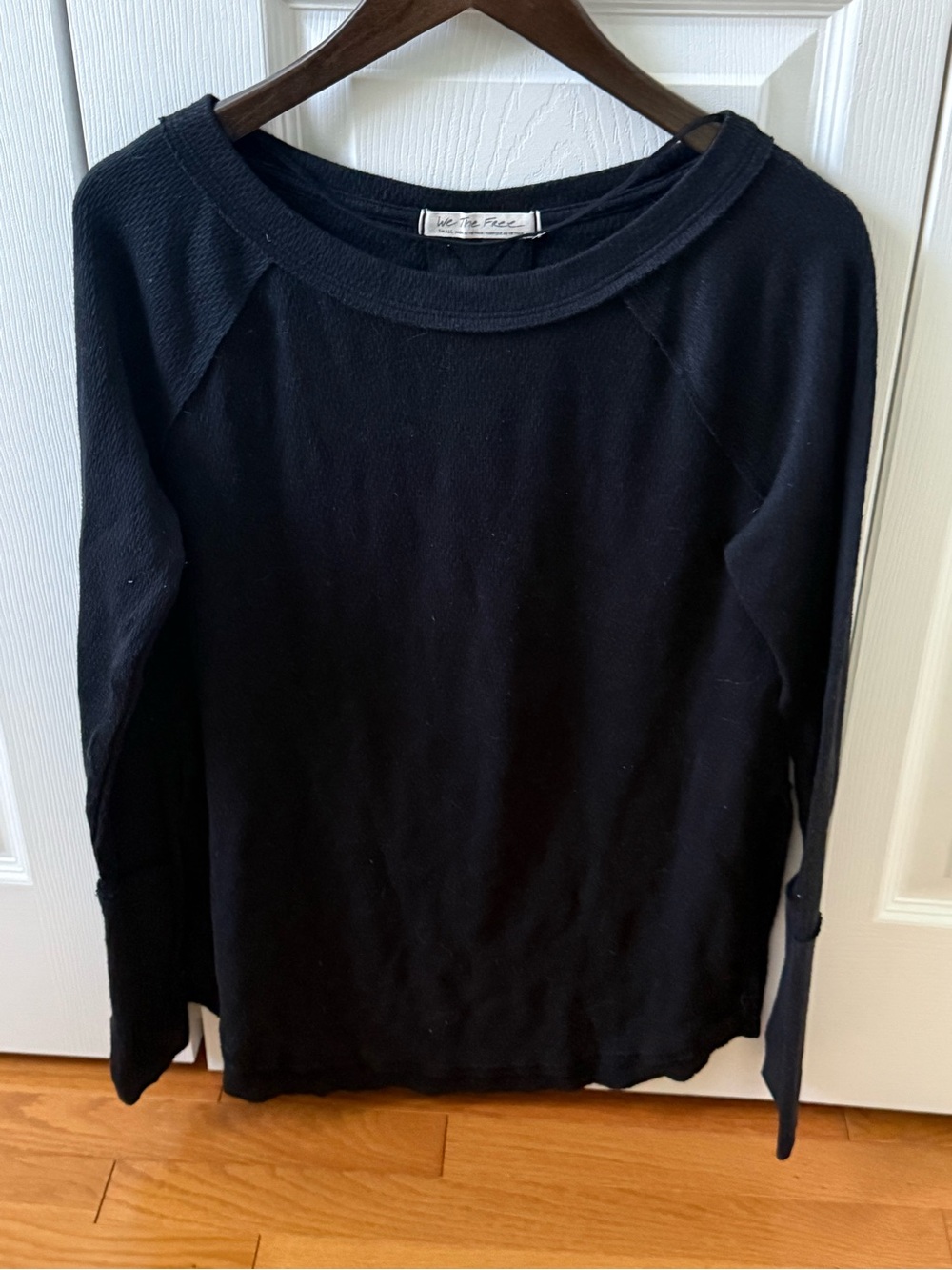 Free People Snowy Thermal Top in Black - Picture 2 of 4